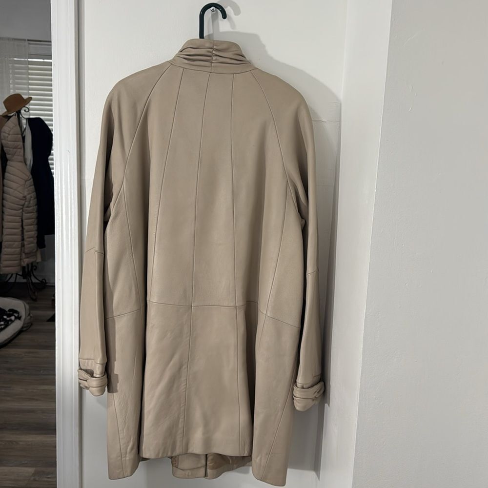 TIBOR LEATHER COAT 100% LEATHER SIZE 2X - Picture 2 of 14